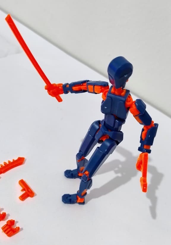 Boneco Multi Articulado - Azul Laranja - Imagem 7